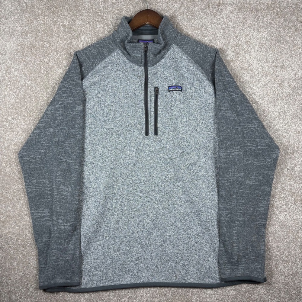 Patagonia Better Sweater 1/4 Zip Pullover Mens XXL Grey Heather Fleece Jacket